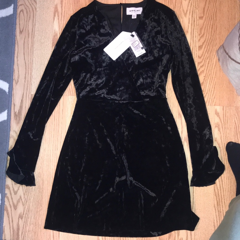 Cute black velvet dress